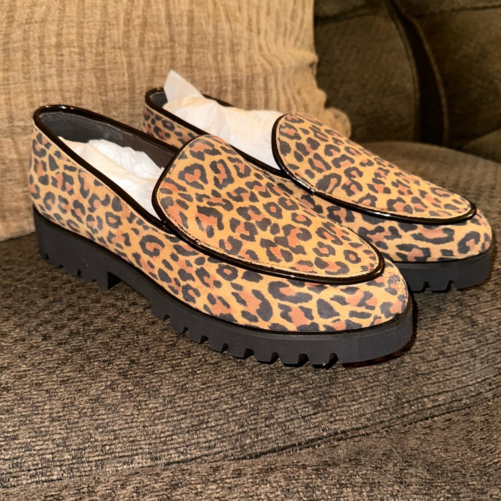 Donald Pliner EclipseL9 Leopard Suede Loafer 8m